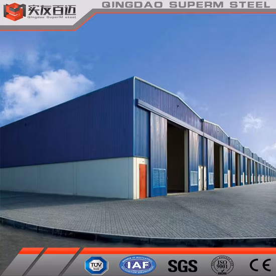 China Qingdao Superm vorgefertigtes Stahlkonstruktions-Metallindustrielager mit CE-Zertifizierung